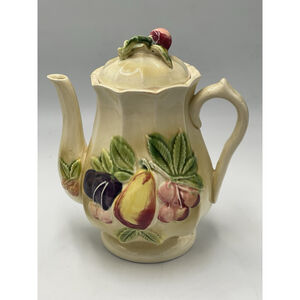 Royal Sealy Tea Coffee Pot Carafe Server VTG Fruit Marked Japan 25/2 MCM READ